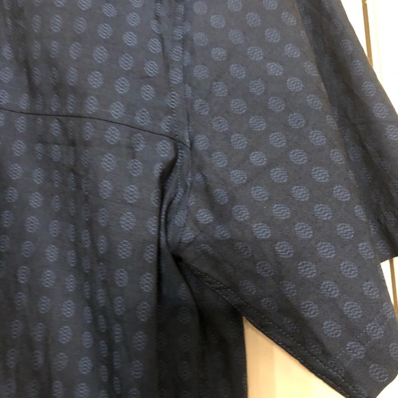 Kenneth Cole Awear-Tech Blue Short Sleeve Shirt - Picture 4 of 6